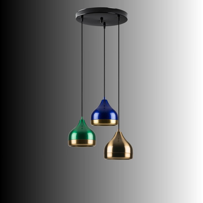 Opviq Lámpara de Araña de Metal Multicolor con Altura Ajustable